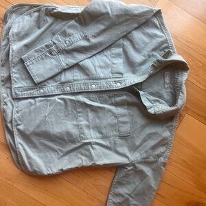 Everlane Boxy Oxford Light Green Shirt